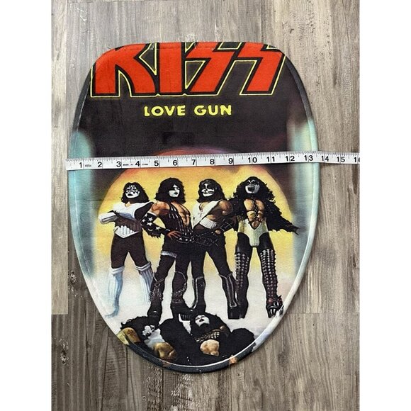 New KISS "Love Gun" Themed Bathroom Set Toilet Cover & Rug RARE Decor Rock Music - Picture 5 of 6